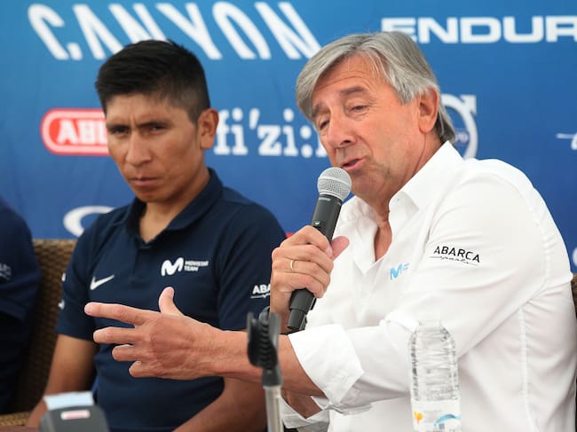Eusebio Unzué junto a Nairo Quintana. (Photo by Chris Graythen/Getty Images)