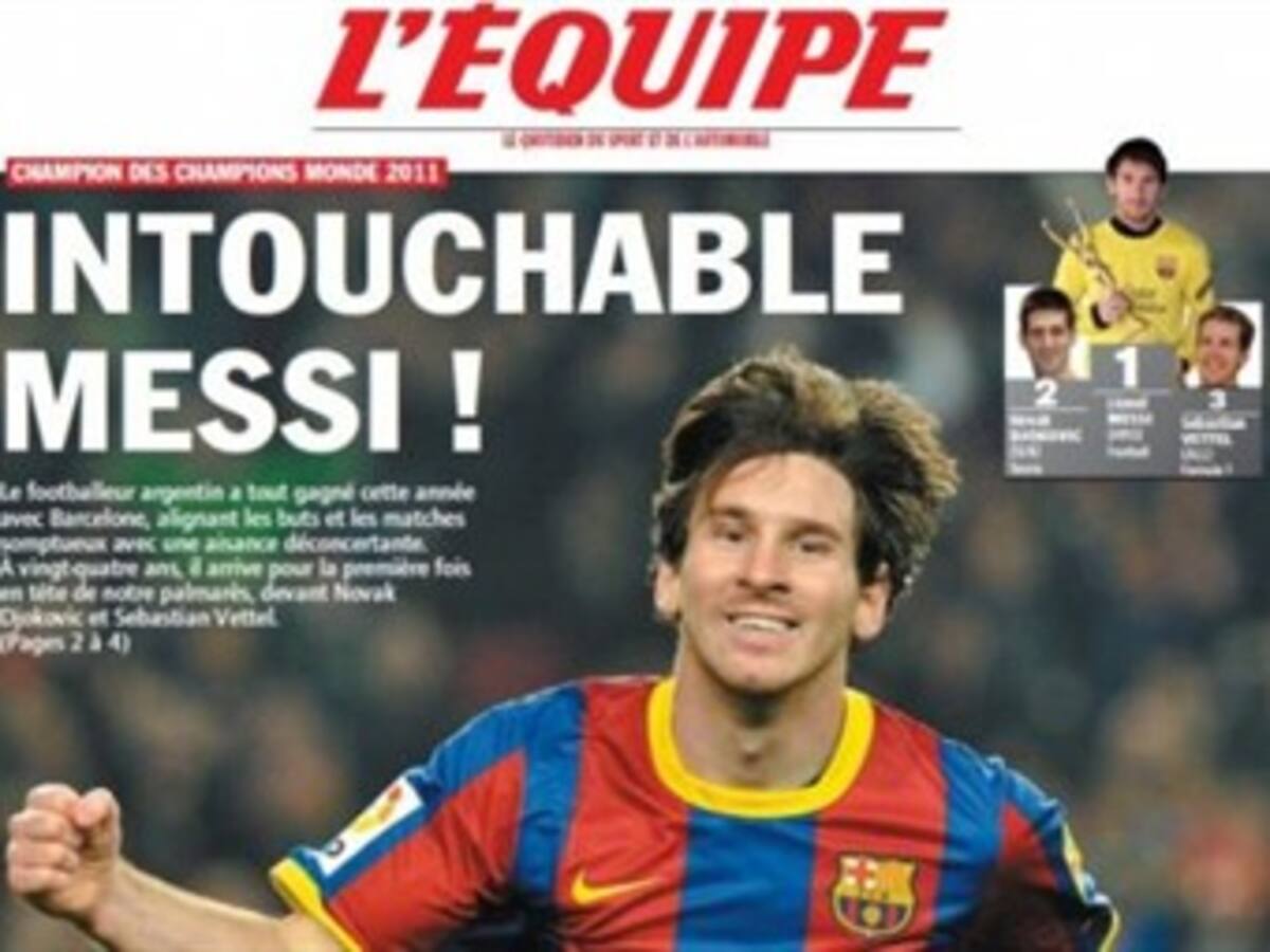 Lionel Messi declarado 'Campeón de Campeones' por el diario L'Equipe