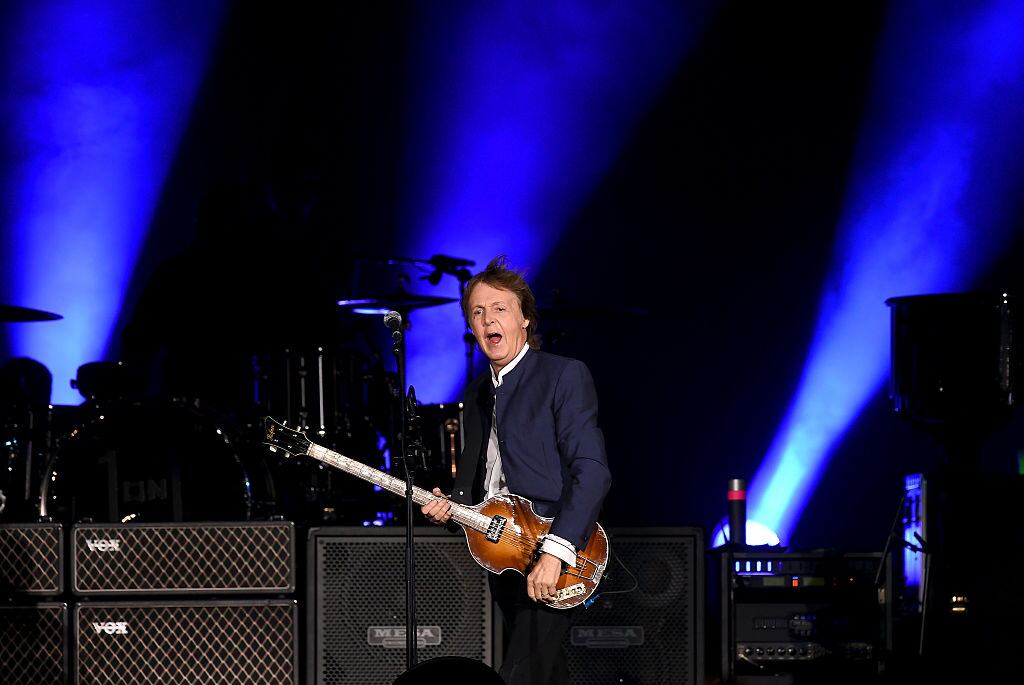 Paul McCartney performs during Desert Trip at the Empire Polo Field on October 15, 2016 in Indio, California.  (Photo by Kevin Winter/Getty Images)