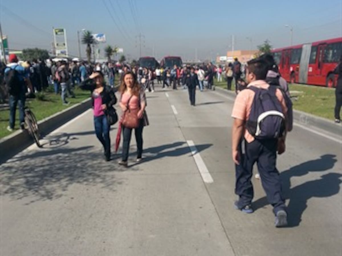 Levantan bloqueo de Transmilenio en Soacha