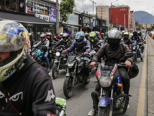 Motocicletas en Bogotá. Fotos: (Colprensa - Catalina Olaya)