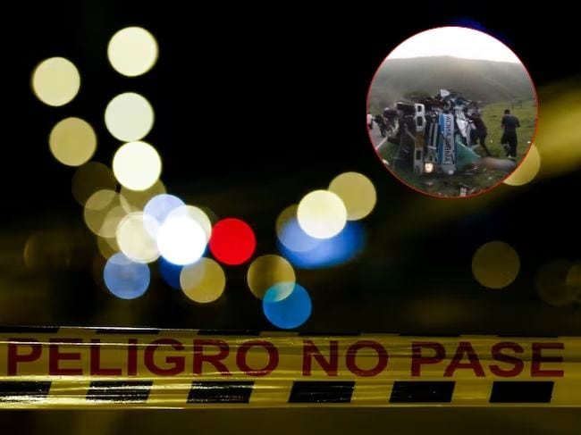 Ambulancia sufre accidente vial en Cisneros y deja 4 heridos Foto: Cortesía