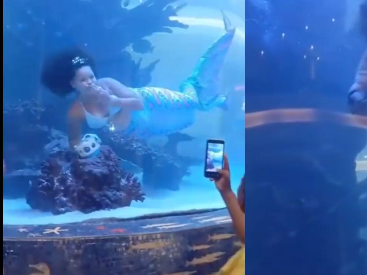 VIDEO | Momentos angustiantes se vivieron en un espectáculo cuando “sirenita” casi se ahoga