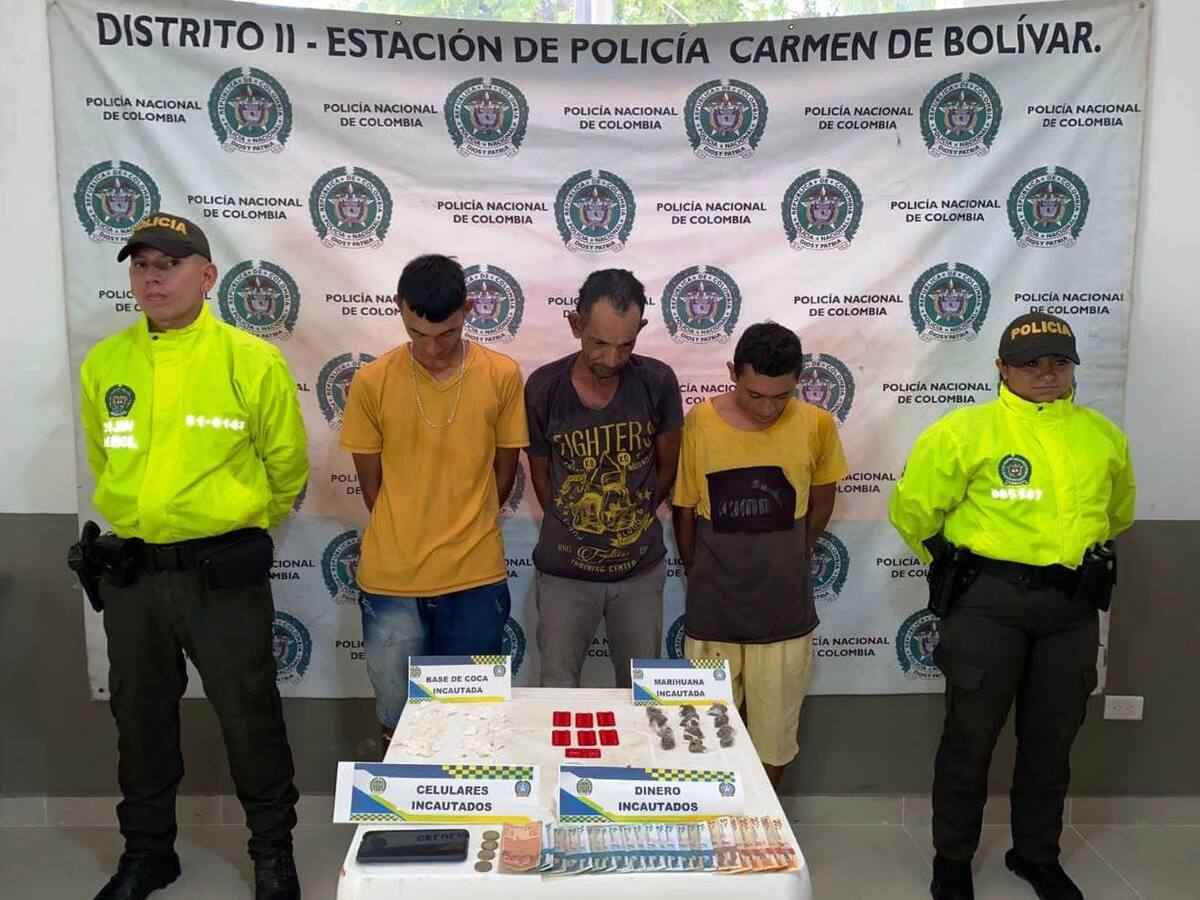Capturados tres presuntos expendedores de droga al servicio de las AGC