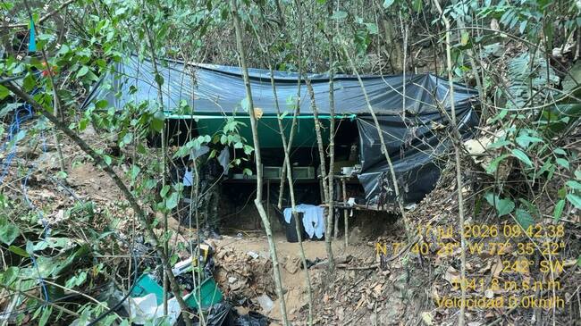 Destruyen laboratorio para el procesamiento de base de coca en Chinácota, Norte de Santander. / Foto: Ejército Nacional.
