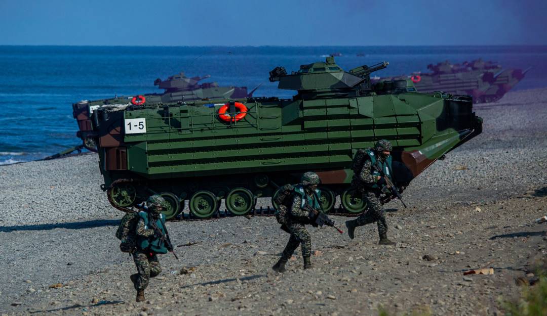 Ejercicios militares de China en medio de las tensiones con Estados Unidos y Taiwán.              Foto: Getty 
