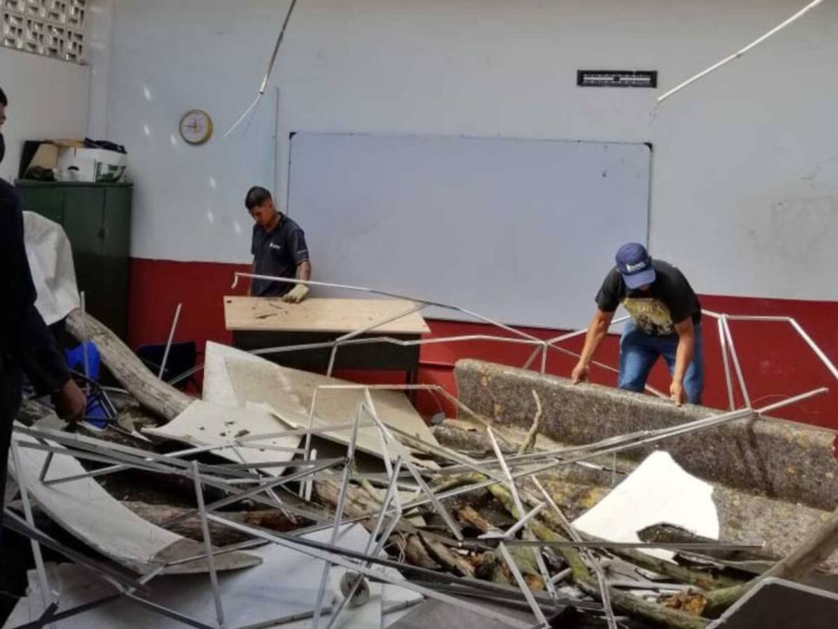 Varios daños se registraron en la infraestructura de un colegio de Pereira