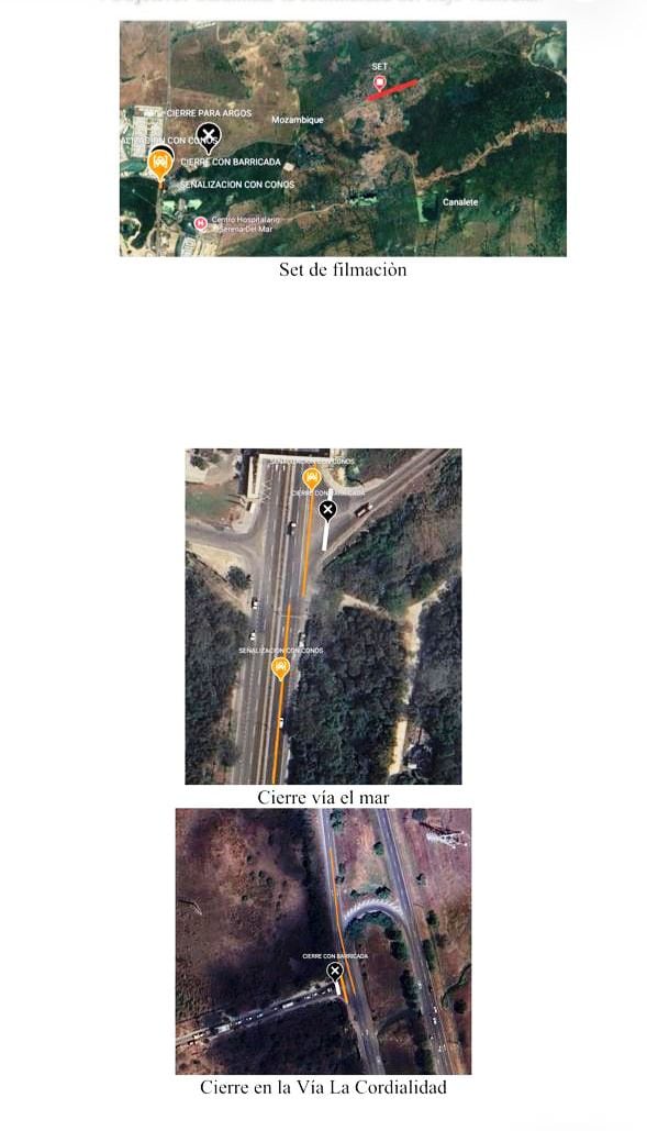 Cierre de vías para la filmación del proyecto audiovisual ‘Hal’ en Cartagena
