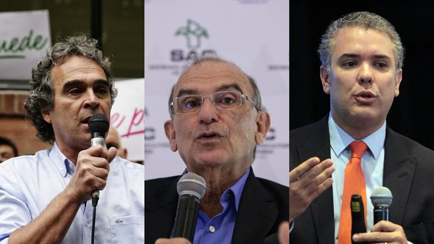 Sergio Fajardo, Humberto de la Calle e Iván Duque lideran intención de voto en el paz. Foto: Colprensa