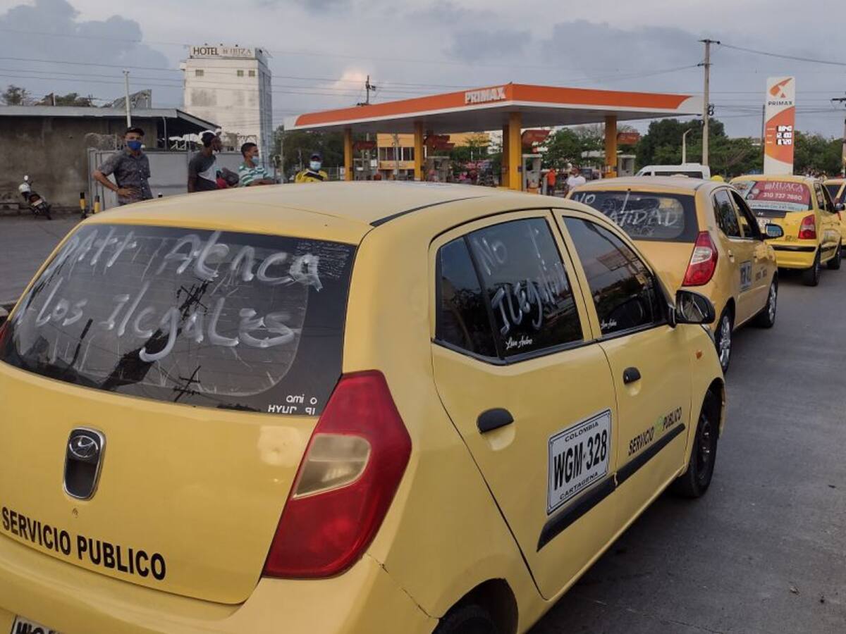 Taxistas de Cartagena pidieron reactivar redes de apoyo y 'rutas seguras'