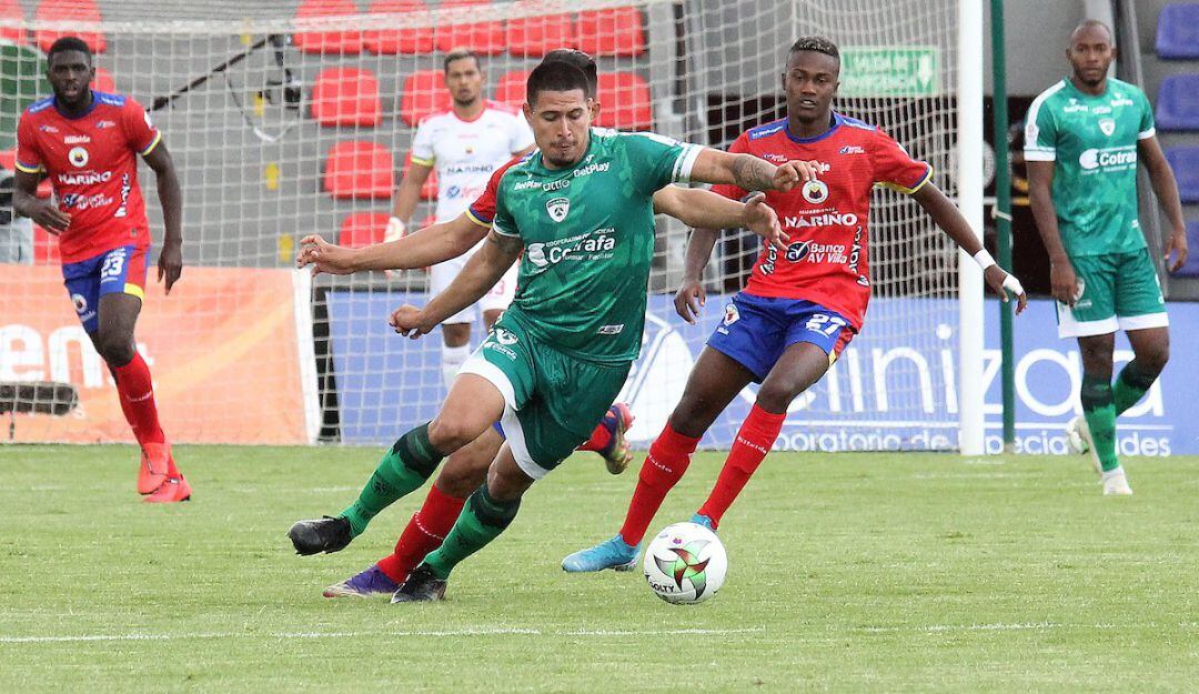 Pasto y Equidad se estrenaron en la Liga 2021-I en el estadio Departamental Libertad.