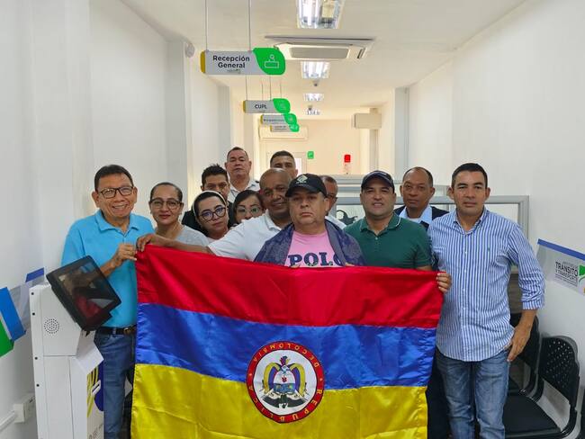 Protesta funcionarios de tránsito en Los Patios / Foto: Caracol Radio