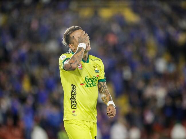 Dayro Moreno en partido ante Millonarios por la Liga Colombiana: Foto:Colprensa