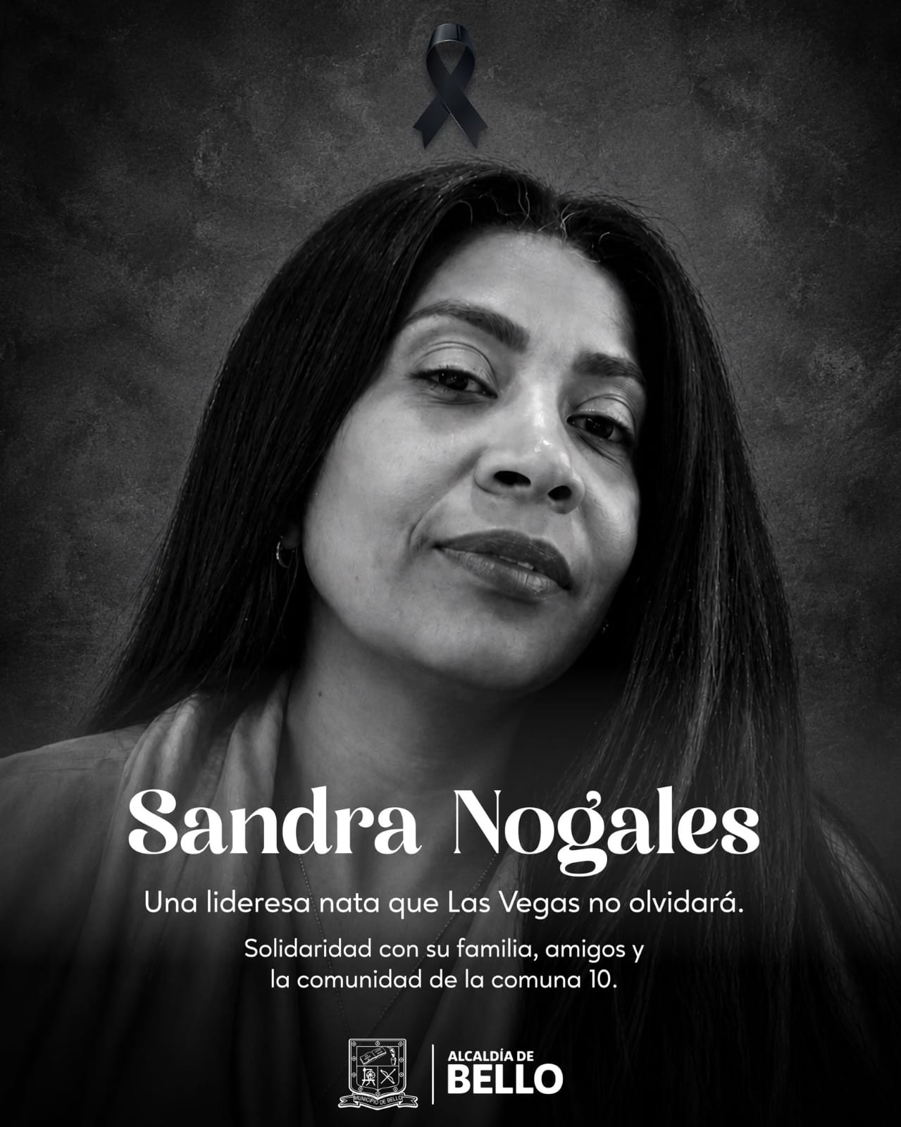 Sandra Nogales, lideresa social asesinada en Bello- foto alcaldía