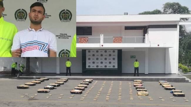 Jean Pierre Oviedo Lozano alias “careloco” con la droga incautada