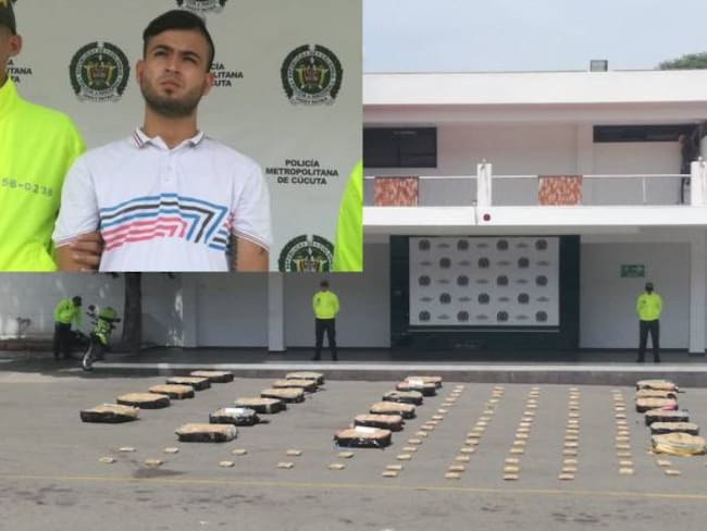 Jean Pierre Oviedo Lozano alias “careloco” con la droga incautada