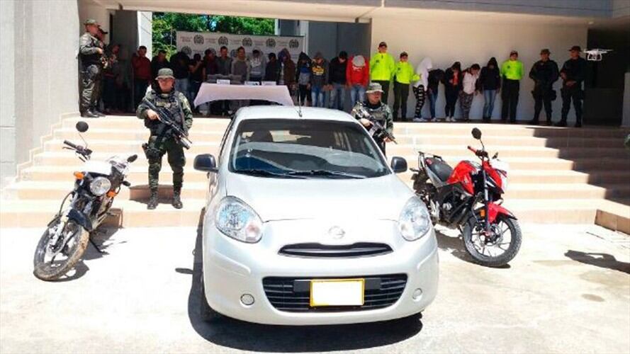 Se logró la captura de 30 personas y la desarticulación de dos organizaciones de microtráfico y hurto. Foto: Suministrada por Policia de Santander
