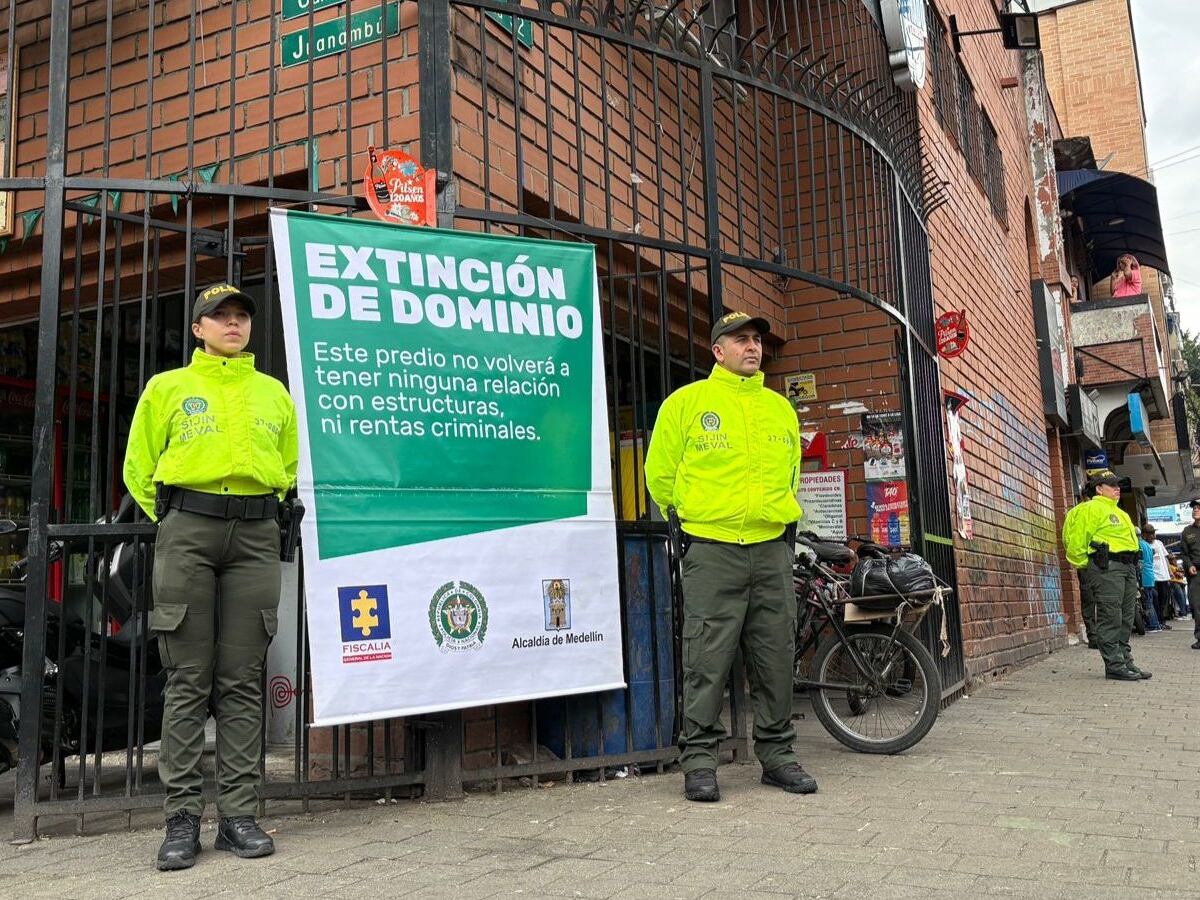 Bienes con extinción de dominio en Medellín- foto policía Metropolitana