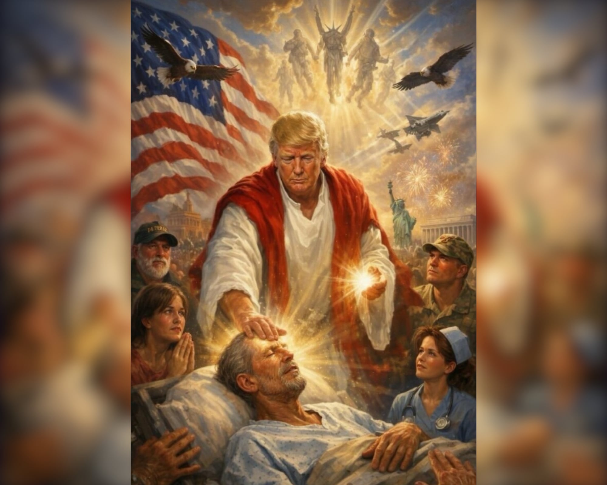 En medio de sus críticas al papa León XIV, Donald Trump eliminó la imagen que, según él, lo presentaba como un médico.
(Foto: Caracol Radio / Getty)