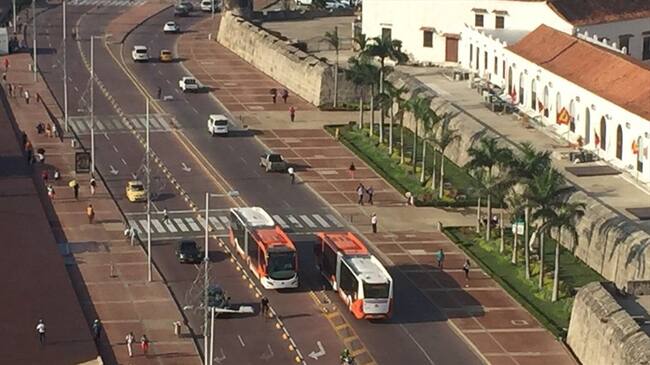 Sistema Integrado de Transporte Masivo de la ciudad de Cartagena. Foto: La Wcon Julio Sánchez Cristo