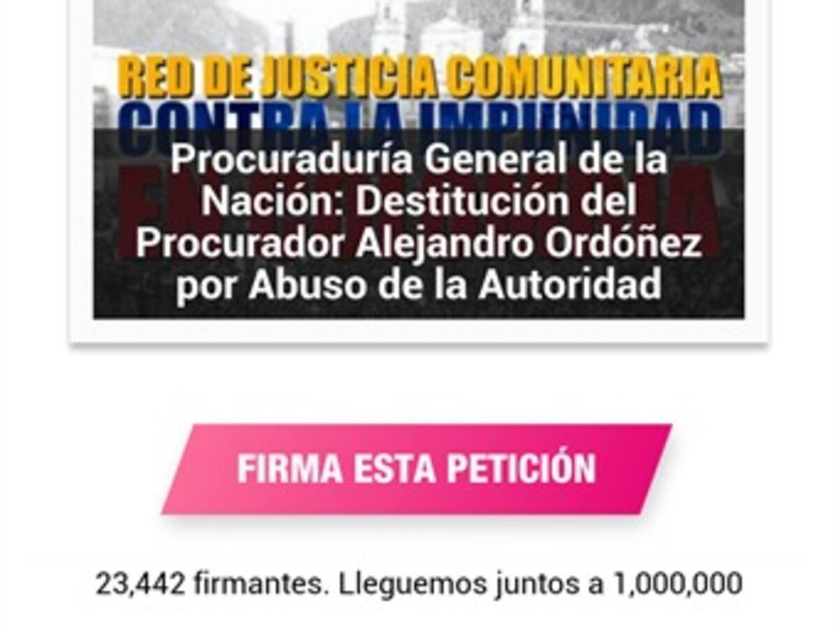 Reúnen firmas en Internet para solicitar destitución del procurador