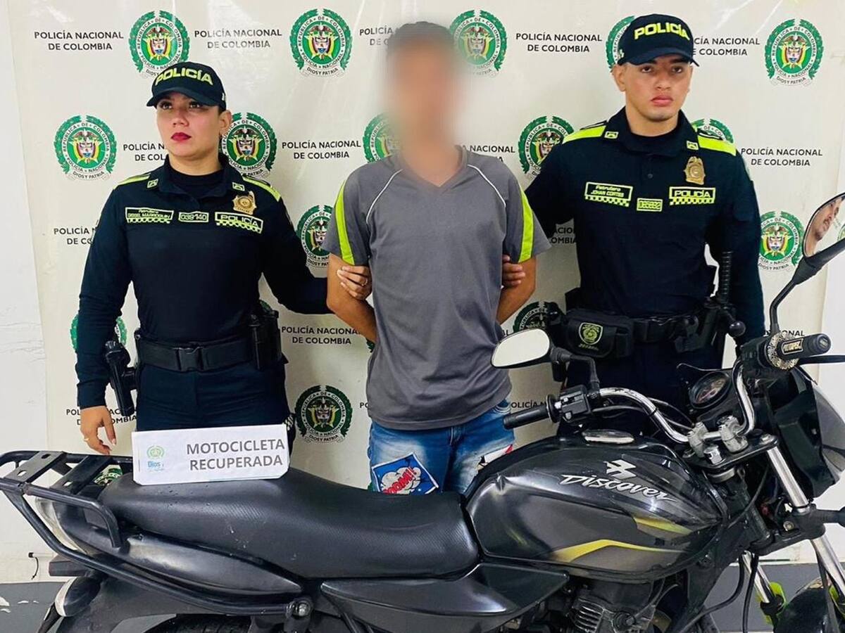 Lo cogieron con las manos en una moto robada en el sector de Milagro de Dios