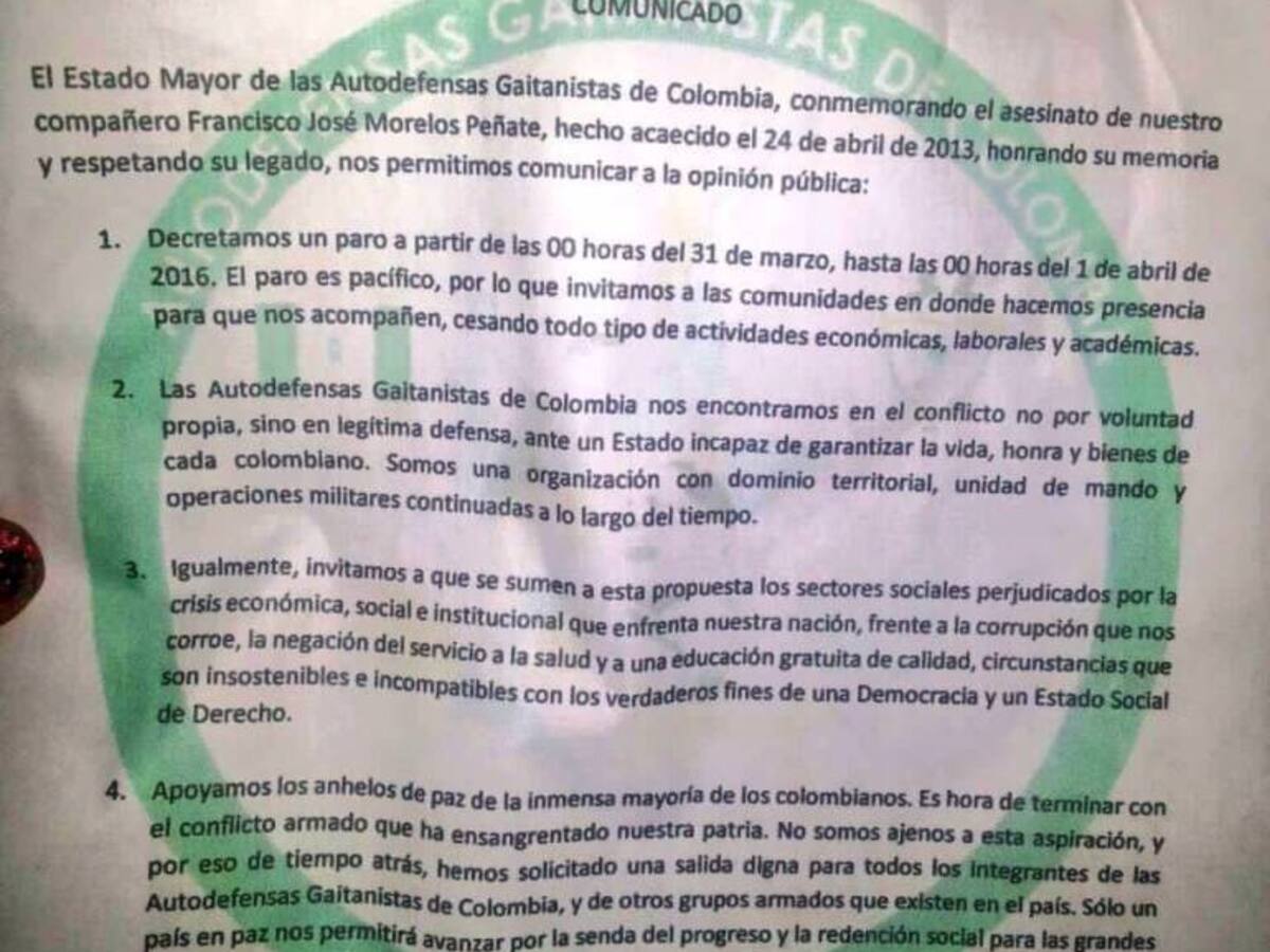 Aparecieron panfletos alusivos a bandas criminales en barrios de Bucaramanga