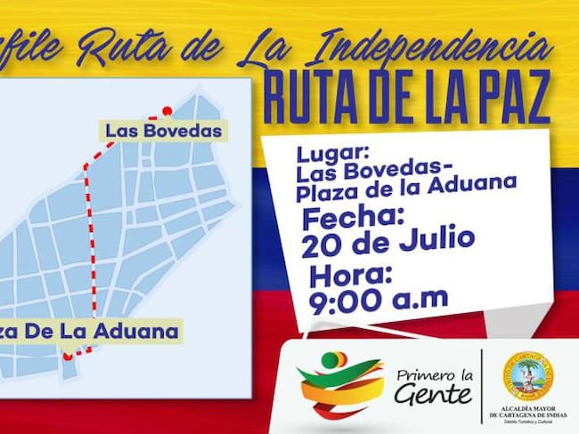 Así será el desfile del 20 de julio en Cartagena