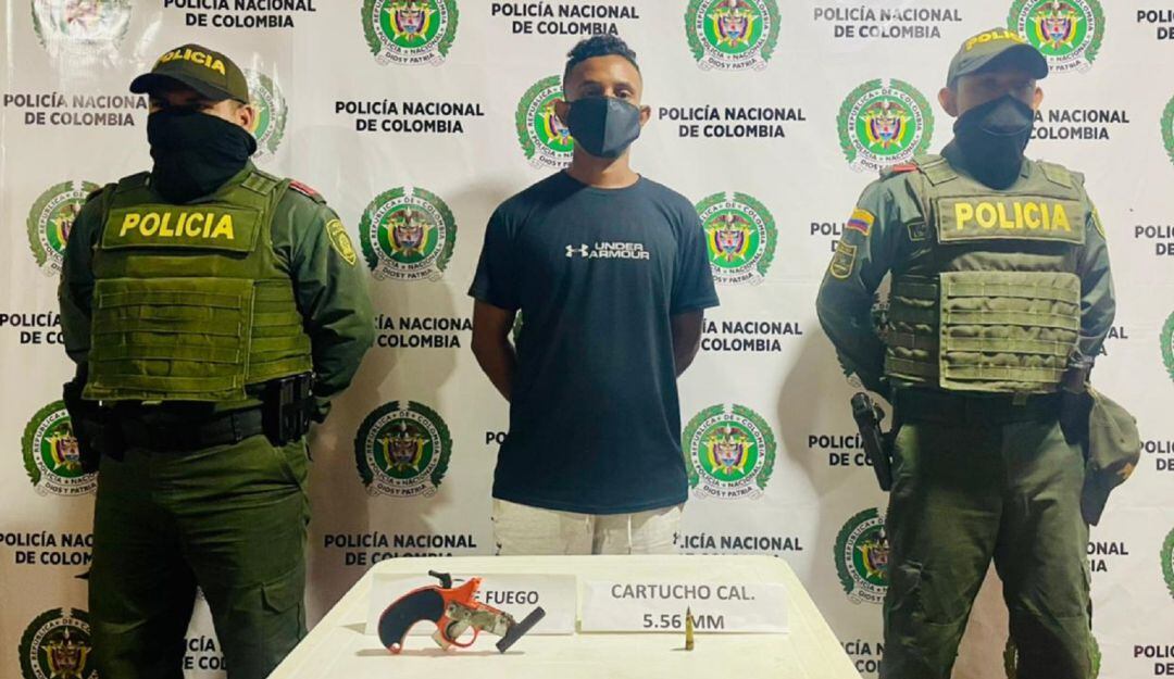 La captura se desarrolló en el barrio Campo Santo del municipio de Villanueva