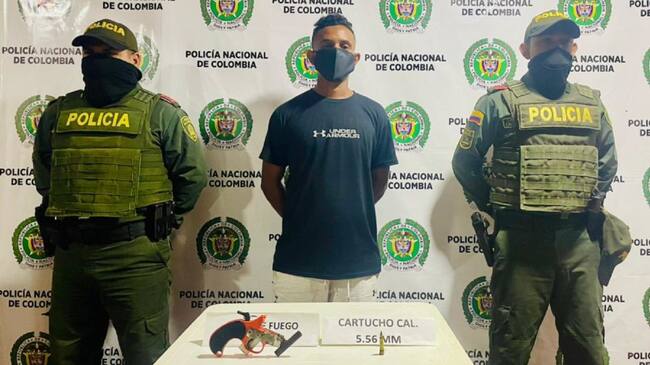 La captura se desarrolló en el barrio Campo Santo del municipio de Villanueva