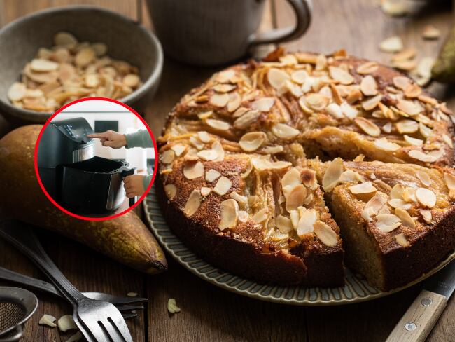 Torta de manzana con nueces, freidora de aire (Getty Images).
