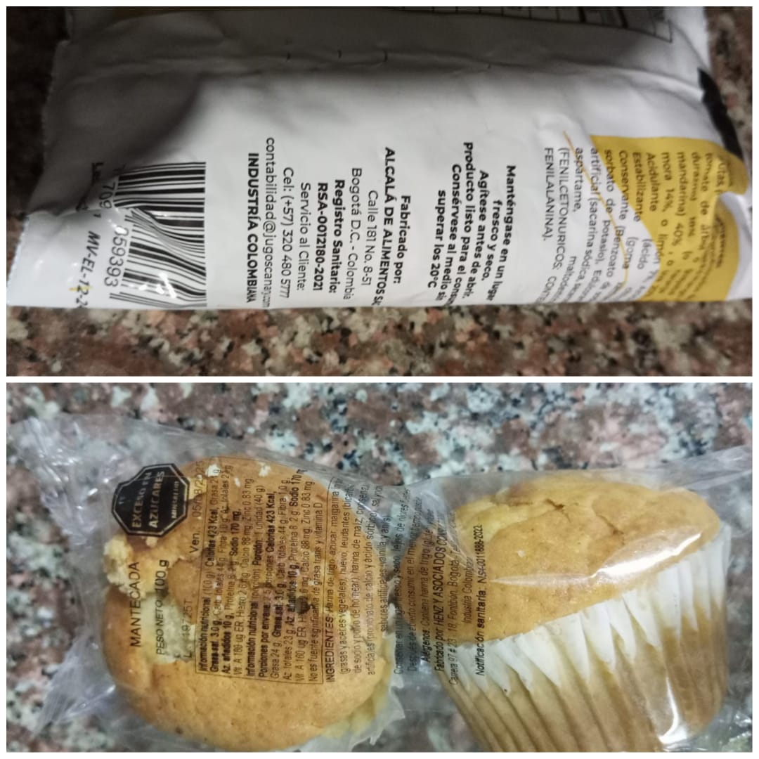 Una bolsa con bebida endulzante y pan o ponqué son los refrigerios que se entregan en los colegios de Tunja / Foto: Suministrada.