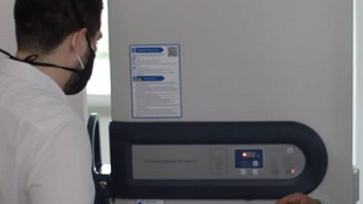Palmira con ultracongelador para almacenar 3 mil dosis contra el COVID-19