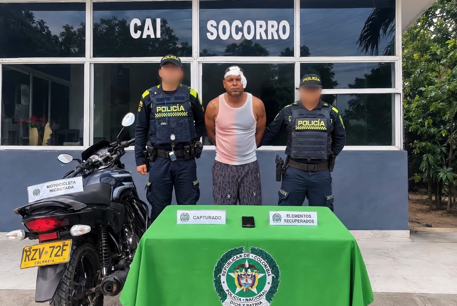 Dos presuntos atracadores fueron lesionados y capturados en el sur de Cartagena