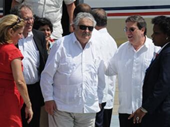 Presidente de Uruguay, José Mujica en su visita a Cuba. Foto: EFE