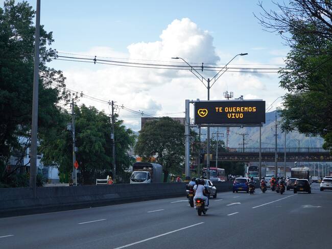 Campaña de sensibilización para la prevención de accidentes viales en Medellín. Foto: Cortesía.