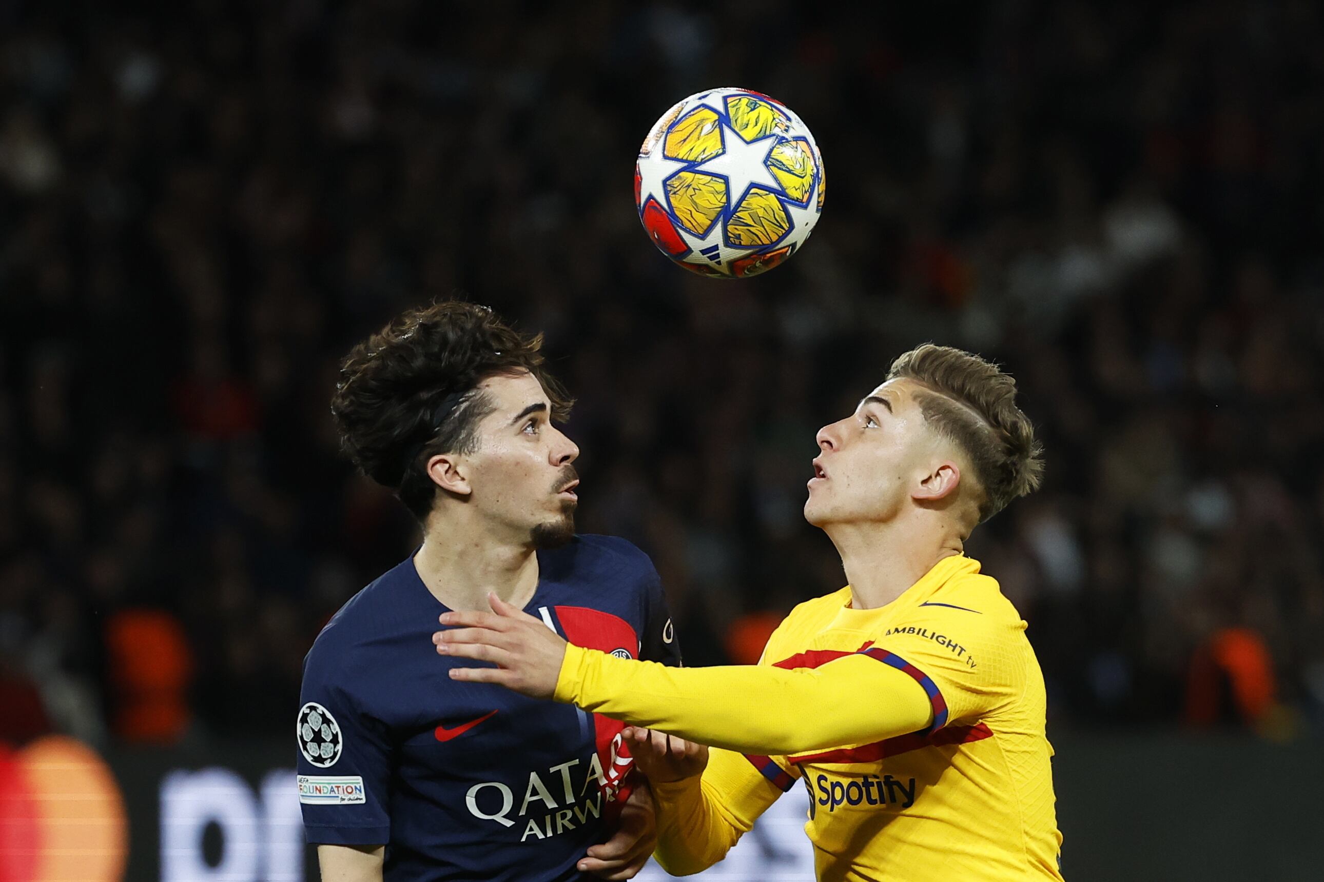Definición de los cuartos de final de la Champions League entre Barcelona y PSG.  EFE/EPA/YOAN VALAT