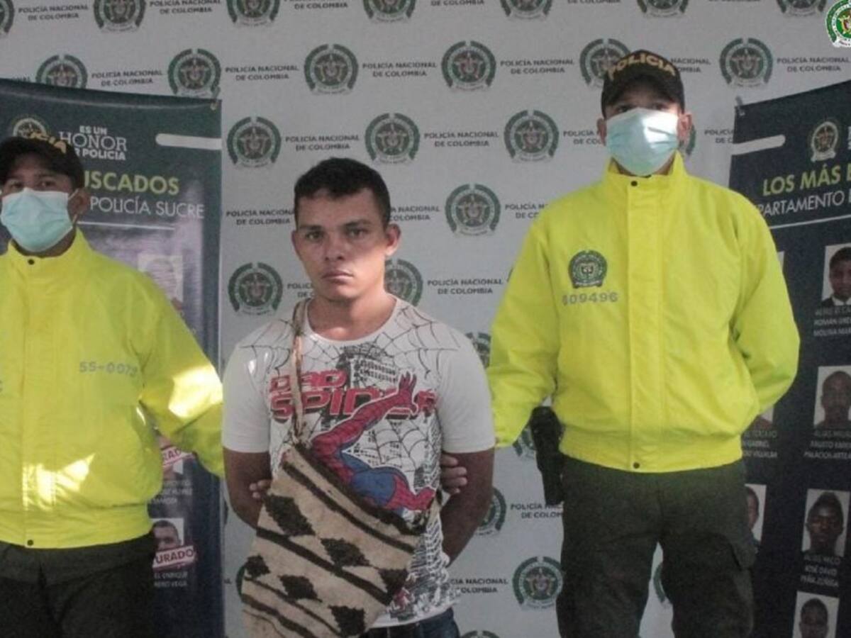 A prisión alias Brayan presunto sicario del Clan del Golfo en Sucre