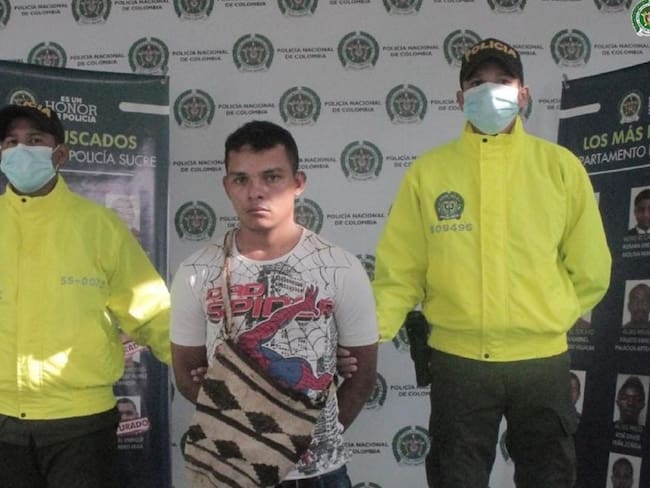 A prisión alias Brayan presunto sicario del Clan del Golfo en Sucre