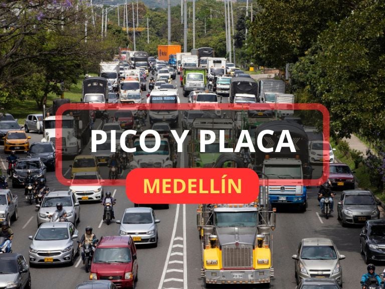Tráfico en la carretera de la ciudad de Medellín, Pico y placa de Medellín// Crédito: Getty Images