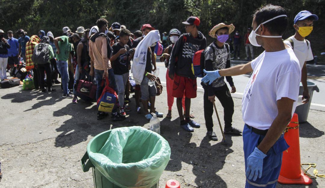 Migrantes venezolanos llegan a Cúcuta, en la frontera bilateral de Colombia y Venezuela. 