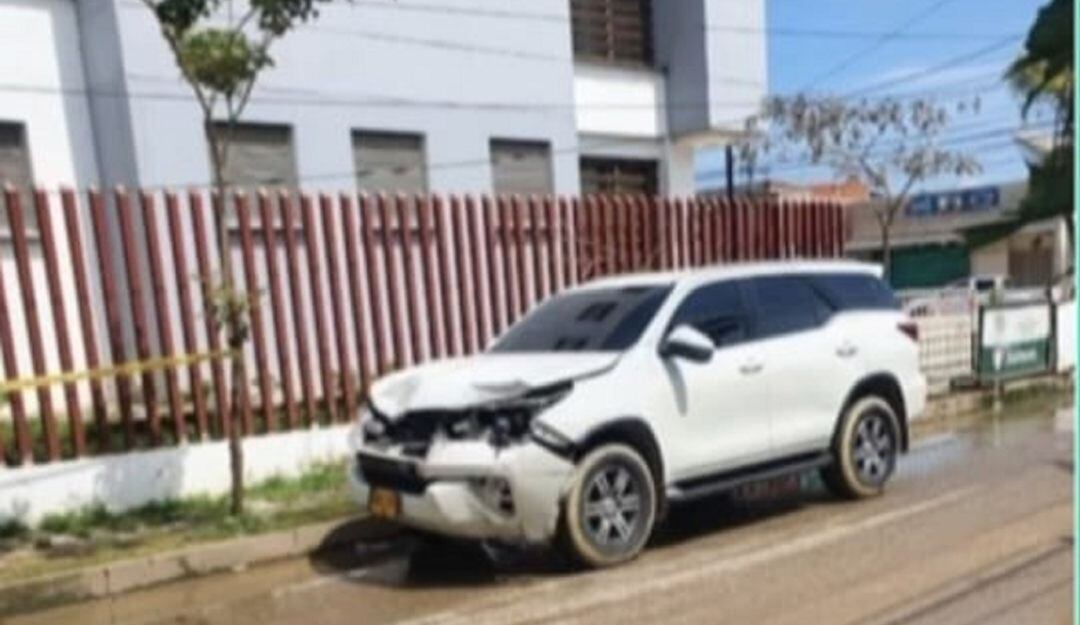 Camioneta implicada en el accidente