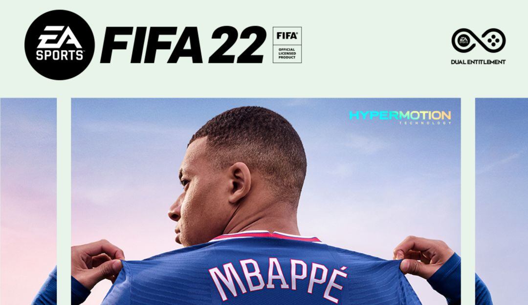 El delantero Kylian Mbappé, portada de FIFA 22. 
