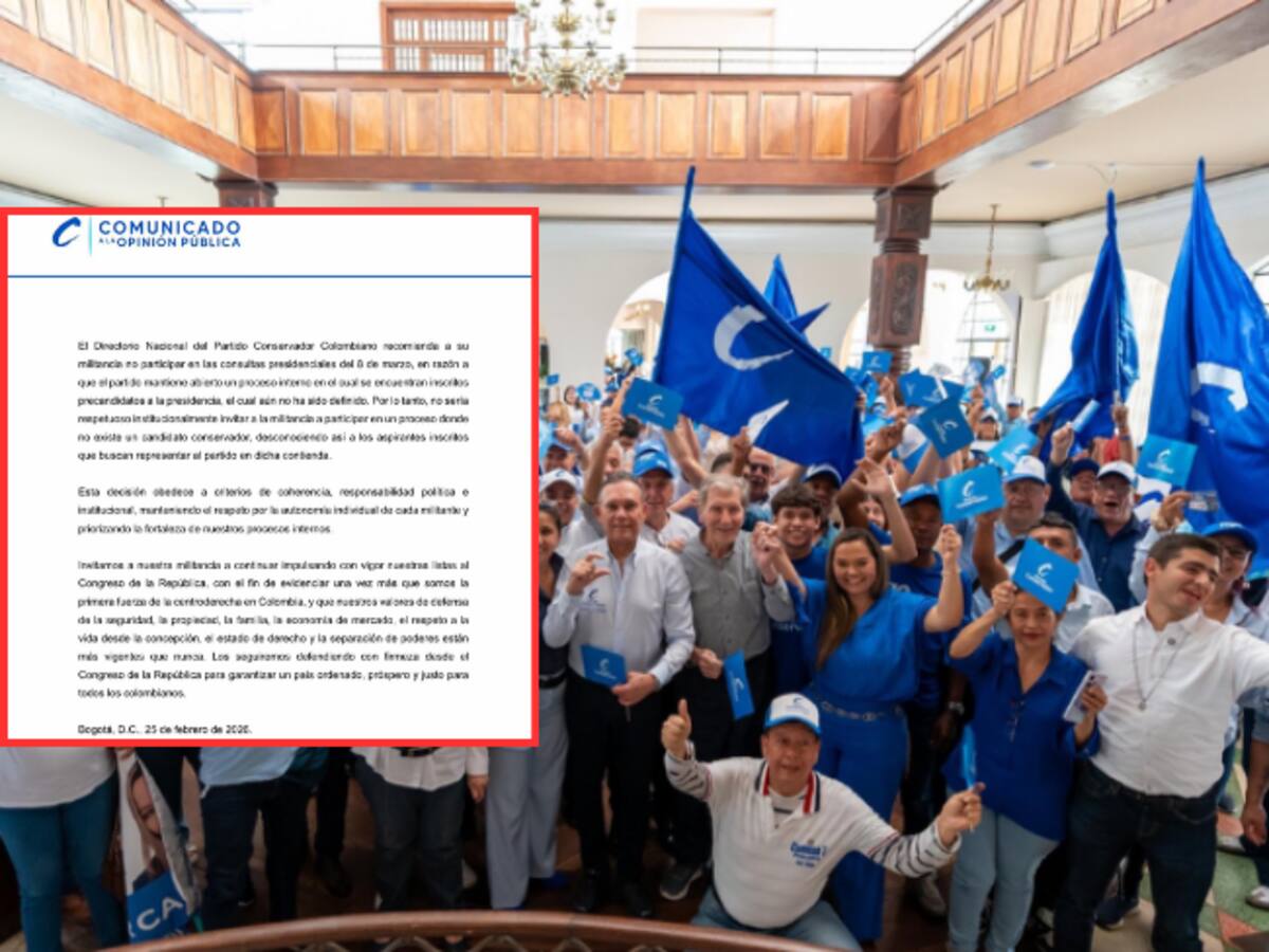 Dirección del Partido Conservador pidió a sus simpatizantes no votar en las consultas del 8 de marzo