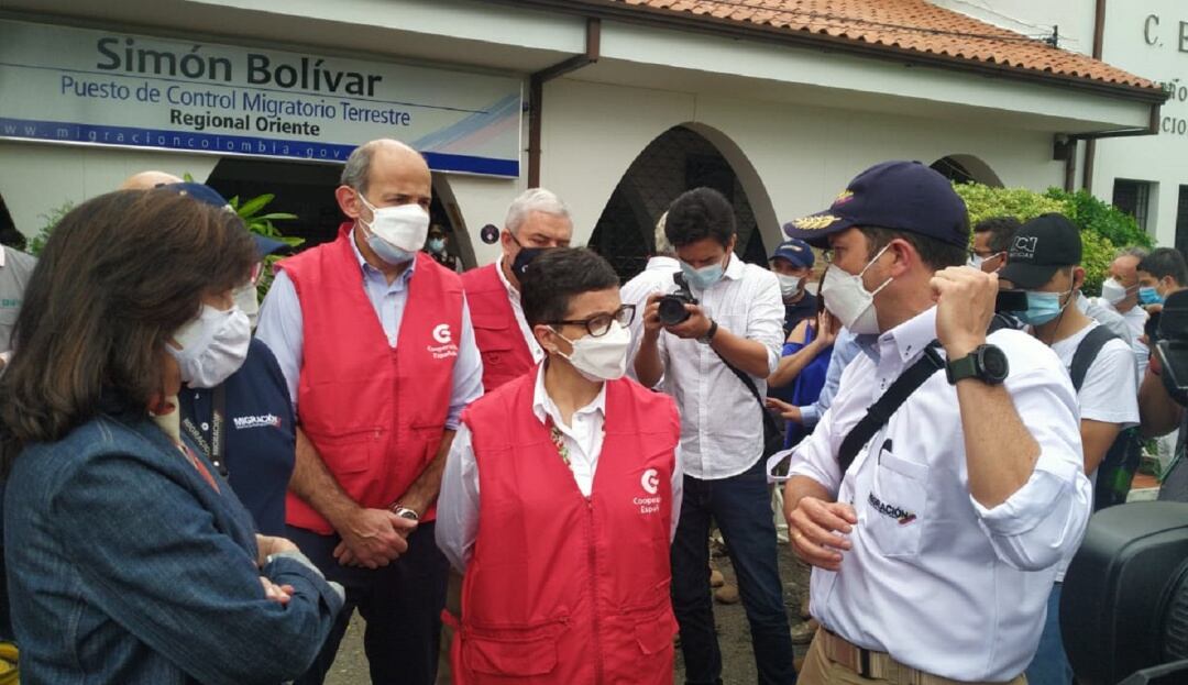 Canciller de España en la frontera con Venezuela