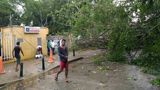Dos personas heridas dejan fuertes lluvias en Montería. Foto: cortesía