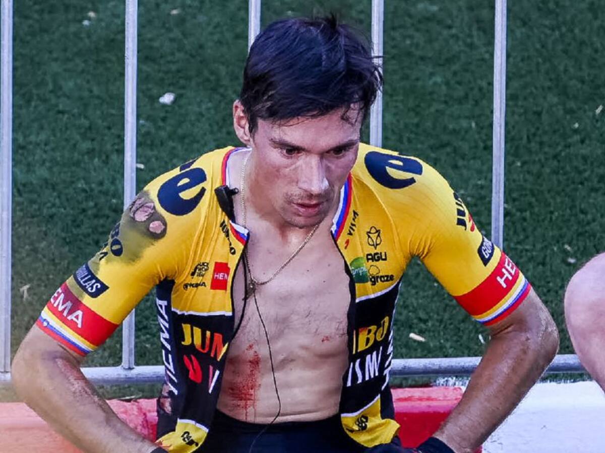 Video: Así fue la fuerte caída de Roglic que le podría costar La Vuelta