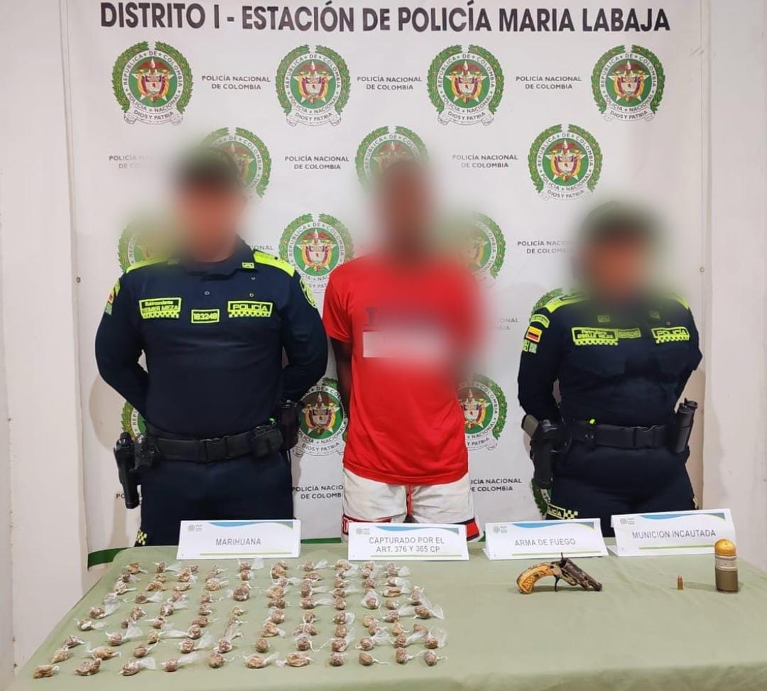 Cayó presunto expendedor de drogas en Maríalabaja