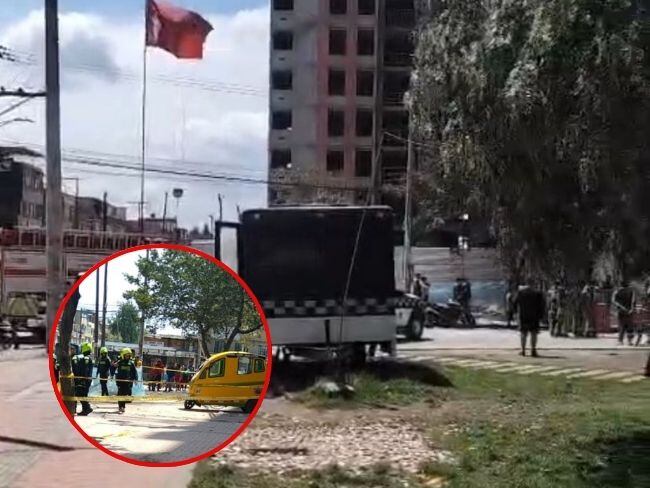 Imágenes del lugar donde se presentó la explosión en a localidad de Fontibón.