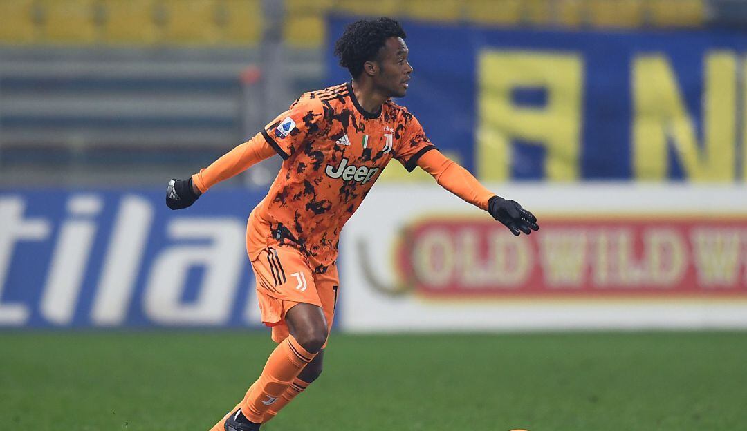 Juan Guillermo Cuadrado en el partido en el que la Juventus le ganó 4-0 a Parma en la Serie A.